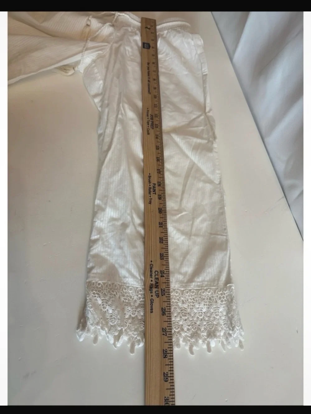 Gilligan O’Malley White Crochet Hem Drawstring 100% Cotton Pants XS - Picture 10 of 10